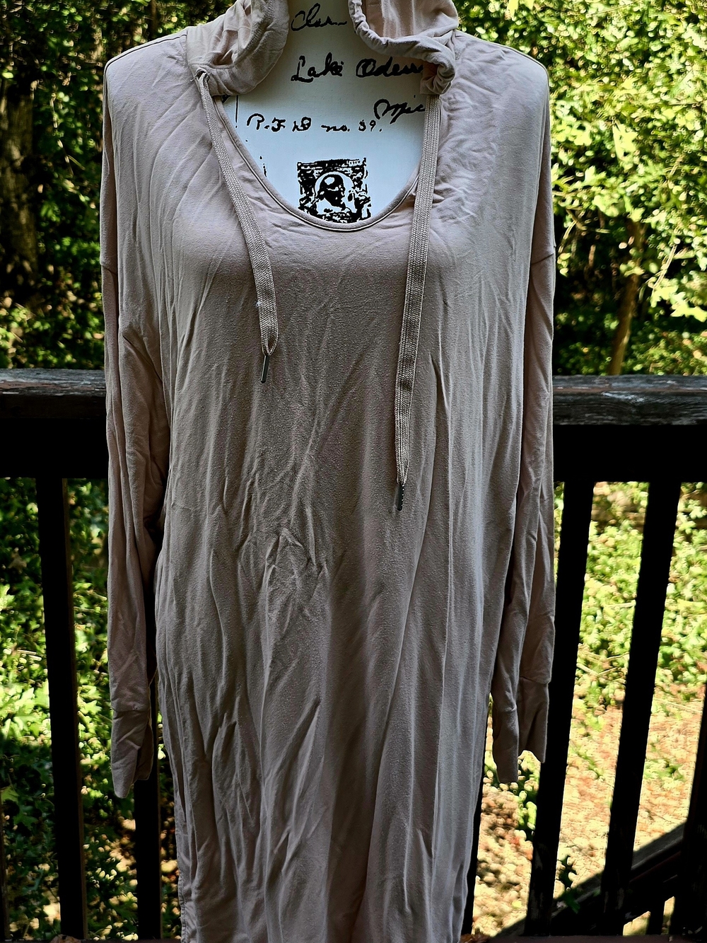 HALARA Neutral Beige Lightweight Hooded Tunic